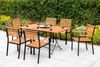 MERXX Garten-Essgruppe Schloßgarten, (7-tlg), 6 Stapelsessel, Klappausziehtisch Bild 2