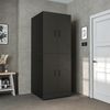 Roomart Waschmaschinenschrank DORA-I- Waschmaschinen- & Trocknerschrank mit Türen & Ausziehbrett – Waschküchenschrank für Waschmaschine & Trockner • Schwarz-Eiche Bild 2