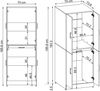 Roomart Waschmaschinenschrank DORA-I- Waschmaschinen- & Trocknerschrank mit Türen & Ausziehbrett – Waschküchenschrank für Waschmaschine & Trockner • Schwarz-Eiche Bild 5