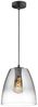Fischer & Honsel 60843 Pendelleuchte Miro schwarz Glas rauchfarben klar 25cm Bild 2