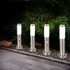 4er Set LED Stehleuchte, Edelstahl Säule, Bewegungsmelder Bild 2