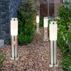 4er Set LED Stehleuchte, Edelstahl Säule, Bewegungsmelder Bild 4