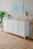 Finori Bertrix 51A Sideboard, Dekor Sandstein / weiß | Sideboard für Wohnzimmer | Maß: B x H x T ca. 177 x 92 x 40 cm | Sideboard mit 4 Türen und 1 Schubkasten Bild 5
