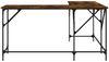 vidaXL Schreibtisch Räuchereiche 149x149x75 cm Holzwerkstoff 837584 Bild 4