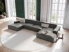 Micadoni 'Jodie' 6-Sitzer-Sofa, Panorama, Samtstoff, Beinfarbe Black Plastic, Hellgrau Bild 5