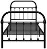 vidaXL Bettgestell Metall schwarz, mit integriertem Lattenrost, 90×200 cm Bild 3