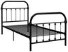 vidaXL Bettgestell Metall schwarz, mit integriertem Lattenrost, 90×200 cm Bild 2