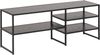 TV-Regal >Seaford< in schwarz, MDF, Stahl - 120x46x33cm (BxHxT) Bild 2