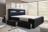 Boxspringbett Sera mit LED und Stauraum (4 Schubladen) 160x200 Schwarz H3 (70-100kg) Bild 3