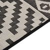 vidaXL Outdoor-Teppich Flachgewebe 160x230 cm Schwarz Gestreift 340853 Bild 4