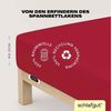 Schlafgut 'Easy' Spannbettlaken, Jersey, 100% Baumwolle, rundum Gummizug, für Matratzen bis 22 cm Höhe, Red Deep, S 90x190 cm - 100x200 cm Bild 3