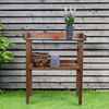 Pflanztisch, Holz, Metall-Arbeitsplatte, Haken, L 78 cm Bild 2