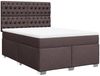 vidaXL Boxspringbett mit Matratze Dunkelbraun 140x200 cm Stoff 3292821 Bild 3