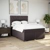 vidaXL Boxspringbett mit Matratze Dunkelbraun 140x200 cm Stoff 3292821 Bild 4