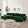 Sofa in Grün mit 74 cm Tiefsitz, Cordbezug, rutschfester Basis und modularer Form,69x382x177 cm Bild 2