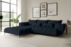 99rooms Ferrano Ecksofa Chenille EDEN Dunkelblau Links mit Sitztiefenverstellung Bild 4