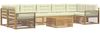 vidaXL Outdoor-Sofagarnitur 8 pcs Weiß und Creme Massivholz Akazie 3390215 Bild 2