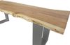 Sitzbank Baumkante 140 cm natur massiv Akazie silber 62088217 Bild 3