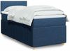 vidaXL Boxspringbett mit Matratze Blau 90x190 cm Stoff 3287310 Bild 1
