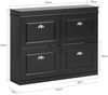 SoBuy FSR79-SCH Schuhschrank, MDF, Lackiert, Schwarz, 105 x 83 x 24 cm Bild 3