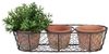 3 Aged Terracotta Blumentöpfe im Drahtkorb Bild 2
