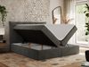 Boxspringbett, Polsterbett mit Bettkasten - PREMIUM-10 - 140x200cm - Dunkelgrau Velours - H4 Bild 2
