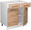 Küchenunterschrank Fame-Line Goldkraft Eiche 80 cm , AP Marmor Vicco Bild 4