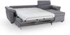 Dmora Schlafsofa mit Halbinsel Priverno, Verwandelbares Ecksofa für das Wohnzimmer, gepolstert, abnehmbar, 100 % Made in Italy, 285x160 h100 cm, Grau Bild 4