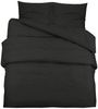 vidaXL Bettwäsche-Set Schwarz 240x220 cm Baumwolle 136112 Bild 2
