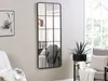 Vente-unique - SCIARA Spiegel Metall Schwarz - B 3 cm x H 140 cm x L 60 cm Bild 1