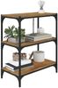 vidaXL Bücherregal Räuchereiche 60x33x70,5 cm Holzwerkstoff und Stahl 819324 Bild 4