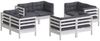 vidaXL 8-tlg. Garten-Lounge-Set mit Anthrazit Kissen Kiefernholz 3096059 Bild 3
