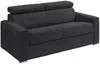 Vente-unique - VIZIR Sofa SamtStoff Grau - B 223 cm94 cm x H 110 cm95 cm x L 196 cm Bild 2