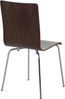 Besucherstuhl PEPE - 87x43x47cm, Walnuss Holz Metall in Chromoptik Gestell Konferenzstuhl Wartezimmerstuhl Bild 5