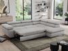 Mks Möbel 'Pedro L-Form' Ecksofa mit Schlaffunktion, verstellbaren Kopfstützen & Bettkasten, Hellgrau, Velours, rechts Bild 5