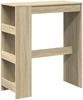 Bartisch, Stehtisch, Bistrotisch mit Regal Sonoma-Eiche 90x40x103,5 cm Holzwerkstoff Bild 2