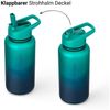Vinsun Trinkflasche Sportflasche mit Strohhalm 1L - Wasserflasche Tritan auslaufsicher, BPA frei, Bruchsicher, geruchs- & geschmacksneutral, geringes Gewicht Bild 3