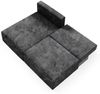 Ecksofa mit Schlaffunktion NATALIA XS in Stoff Tilia Schwarz Ottomane Links Bild 5