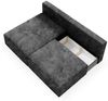 Ecksofa mit Schlaffunktion NATALIA XS in Stoff Tilia Schwarz Ottomane Links Bild 4
