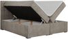Boxspringbett, Deko Bed mit Matratze und Topper - SUSAN - 140x200cm - Beige Stoff - H3 Bild 4