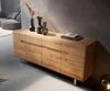 Sideboard Anaya 175 cm Akazie Natur 4 Türen L-Fuß Edelstahl Bild 4