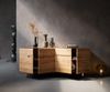 Sideboard Anaya 175 cm Akazie Natur 4 Türen L-Fuß Edelstahl Bild 5