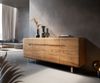 Sideboard Anaya 175 cm Akazie Natur 4 Türen L-Fuß Edelstahl Bild 2