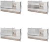 Lorelli Babybett, Jugendbett 3 in 1 Mini Max umbaubar, für 2 Kinder gleichzeitig grau weiß Bild 2