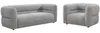 Vente-unique - TALIENA Sofa and armchair set Stoff Grau - B 95 cm x H 74 cm x L 222 cm120 cm Bild 2