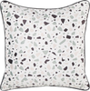 Kissen 2er Set Terrazzo Optik LAVENDER Samtstoff 45 x 45 cm Weiß Bild 4