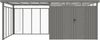 Metall Gerätehaus Style 7,56 m² Spar-Set-5 Alu Grau Bild 3