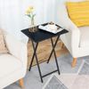 HOOBRO Beistelltisch Klappbar Tablett Tisch TV Tray Industriestil Schwarz Bild 2