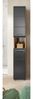 Hochschrank (B/H/T: 30x185x30 cm) in schwarz matt und Nox Oak Nachbildung Bild 5