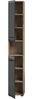 Hochschrank (B/H/T: 30x185x30 cm) in schwarz matt und Nox Oak Nachbildung Bild 3